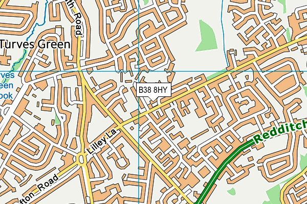 B38 8HY map - OS VectorMap District (Ordnance Survey)