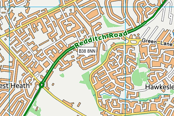 B38 8NN map - OS VectorMap District (Ordnance Survey)