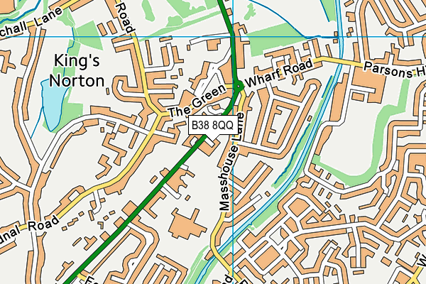 B38 8QQ map - OS VectorMap District (Ordnance Survey)