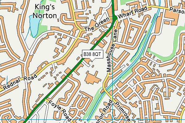 Cadbury Sixth Form College map (B38 8QT) - OS VectorMap District (Ordnance Survey)