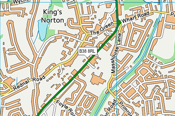 B38 8RL map - OS VectorMap District (Ordnance Survey)