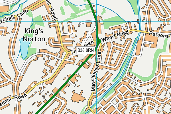 B38 8RN map - OS VectorMap District (Ordnance Survey)