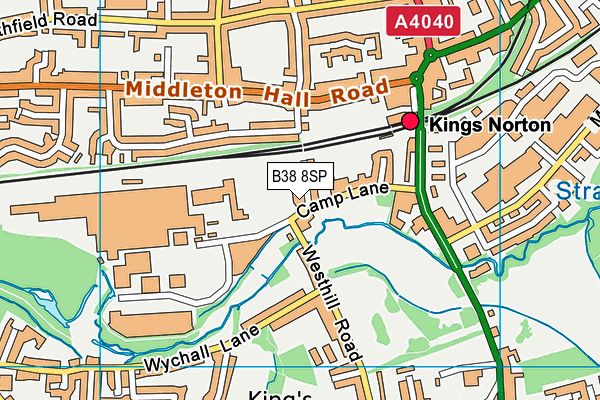 B38 8SP map - OS VectorMap District (Ordnance Survey)