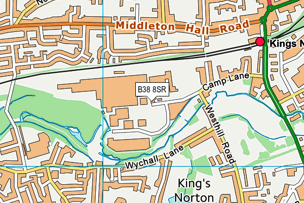 B38 8SR map - OS VectorMap District (Ordnance Survey)