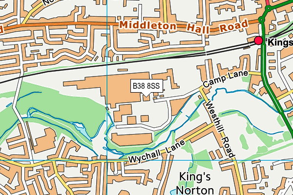 B38 8SS map - OS VectorMap District (Ordnance Survey)