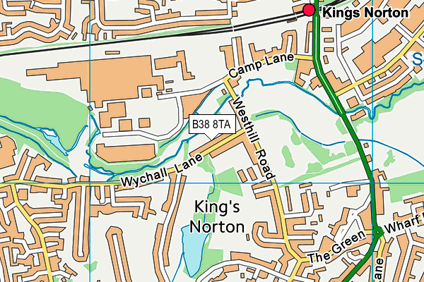 B38 8TA map - OS VectorMap District (Ordnance Survey)