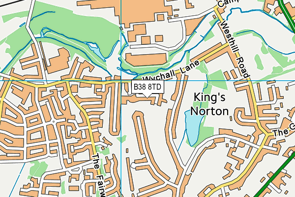 B38 8TD map - OS VectorMap District (Ordnance Survey)