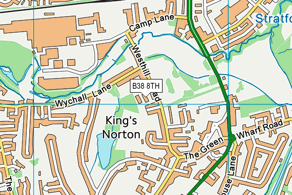 B38 8TH map - OS VectorMap District (Ordnance Survey)