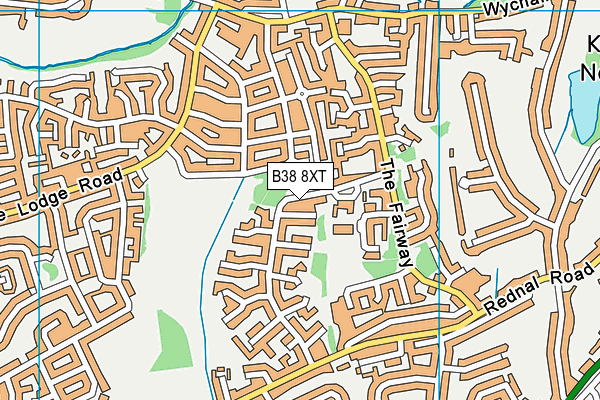 B38 8XT map - OS VectorMap District (Ordnance Survey)