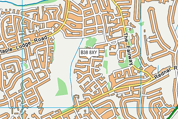 B38 8XY map - OS VectorMap District (Ordnance Survey)