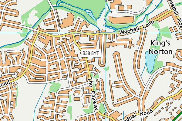 B38 8YT map - OS VectorMap District (Ordnance Survey)