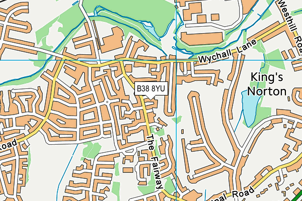 B38 8YU map - OS VectorMap District (Ordnance Survey)