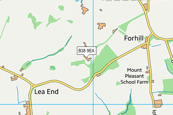 B38 9EA map - OS VectorMap District (Ordnance Survey)