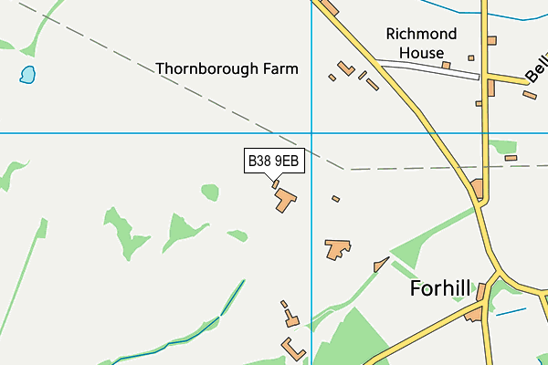 B38 9EB map - OS VectorMap District (Ordnance Survey)