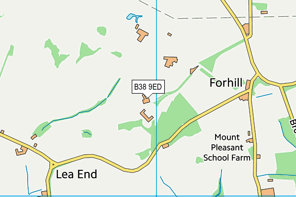 B38 9ED map - OS VectorMap District (Ordnance Survey)