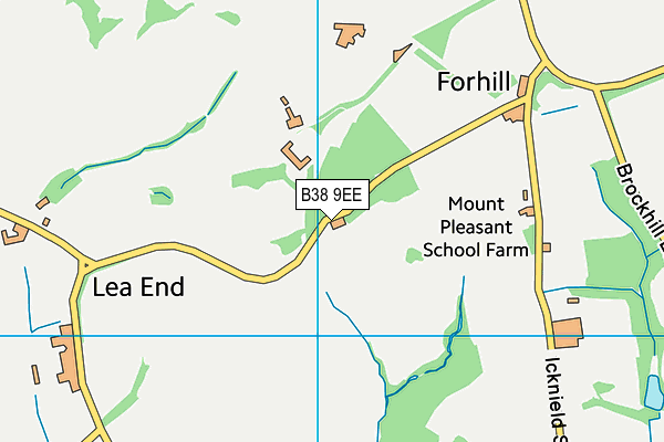 B38 9EE map - OS VectorMap District (Ordnance Survey)