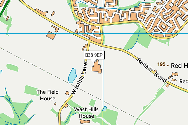 B38 9EP map - OS VectorMap District (Ordnance Survey)