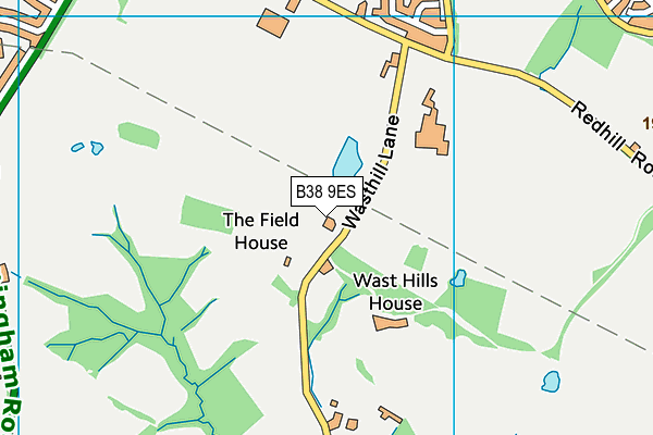 B38 9ES map - OS VectorMap District (Ordnance Survey)