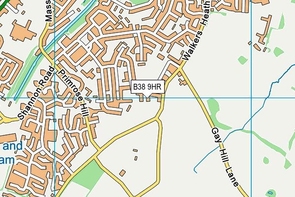 B38 9HR map - OS VectorMap District (Ordnance Survey)