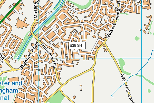 B38 9HT map - OS VectorMap District (Ordnance Survey)