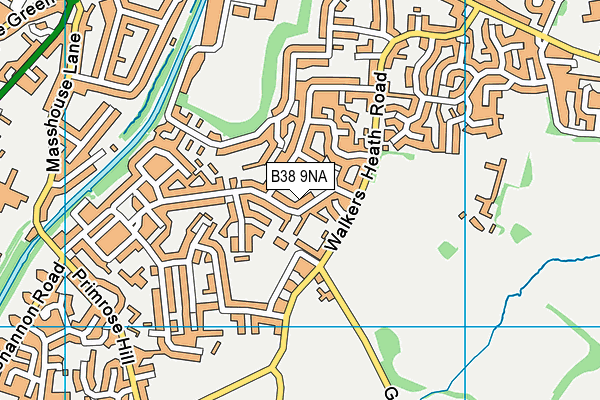 B38 9NA map - OS VectorMap District (Ordnance Survey)