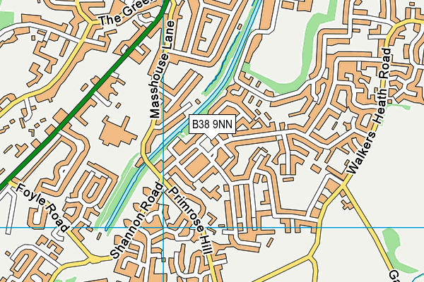 B38 9NN map - OS VectorMap District (Ordnance Survey)