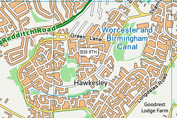 B38 9TH map - OS VectorMap District (Ordnance Survey)