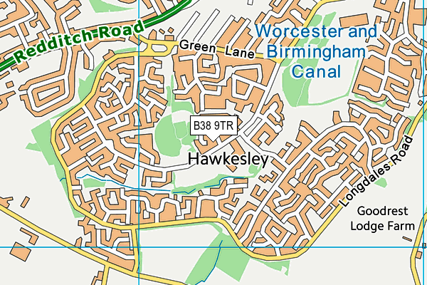 Hawkesley Church Primary Academy map (B38 9TR) - OS VectorMap District (Ordnance Survey)
