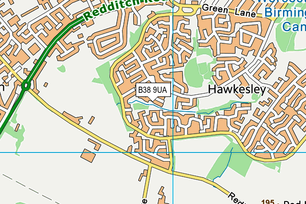 B38 9UA map - OS VectorMap District (Ordnance Survey)