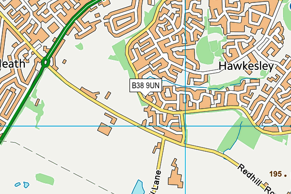 B38 9UN map - OS VectorMap District (Ordnance Survey)