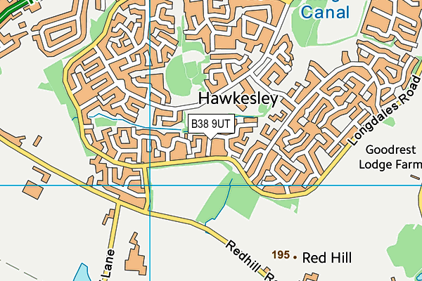 B38 9UT map - OS VectorMap District (Ordnance Survey)