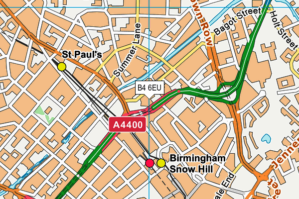 B4 6EU map - OS VectorMap District (Ordnance Survey)