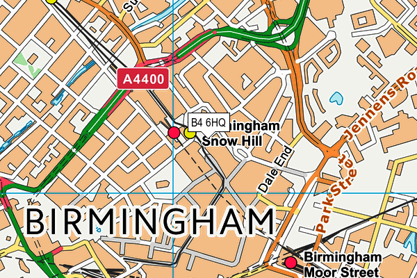 B4 6HQ map - OS VectorMap District (Ordnance Survey)