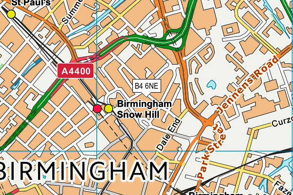 B4 6NE map - OS VectorMap District (Ordnance Survey)