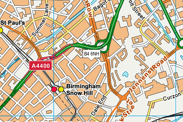 B4 6NH map - OS VectorMap District (Ordnance Survey)