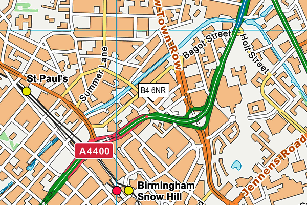 B4 6NR map - OS VectorMap District (Ordnance Survey)