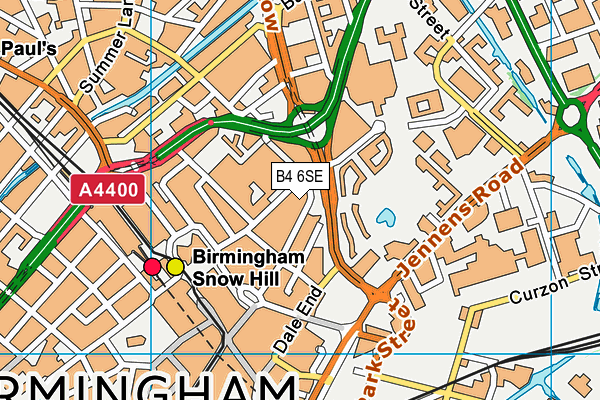 B4 6SE map - OS VectorMap District (Ordnance Survey)