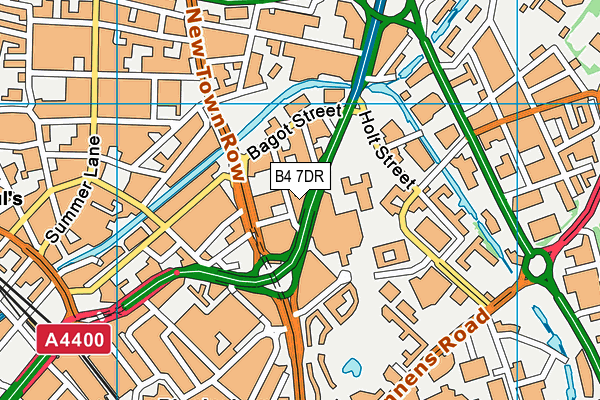 B4 7DR map - OS VectorMap District (Ordnance Survey)