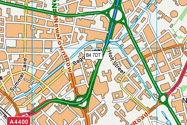 B4 7DT map - OS VectorMap District (Ordnance Survey)