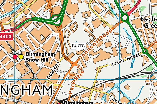 Birmingham Metropolitan College map (B4 7PS) - OS VectorMap District (Ordnance Survey)