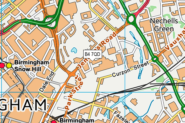 Birmingham Ormiston Academy map (B4 7QD) - OS VectorMap District (Ordnance Survey)