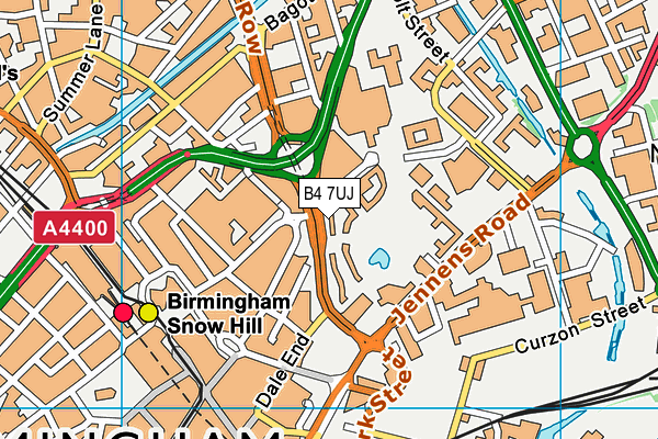 B4 7UJ map - OS VectorMap District (Ordnance Survey)