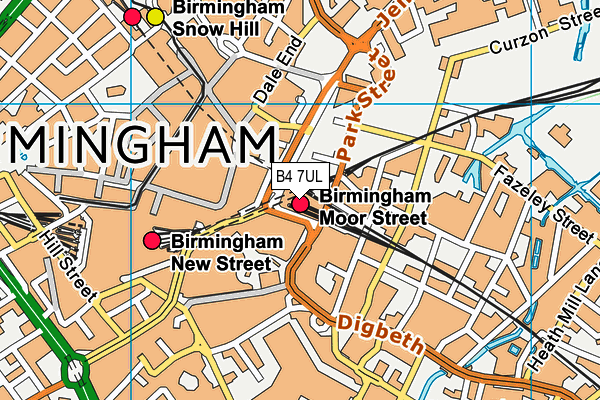 B4 7UL map - OS VectorMap District (Ordnance Survey)