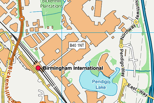 B40 1NT map - OS VectorMap District (Ordnance Survey)