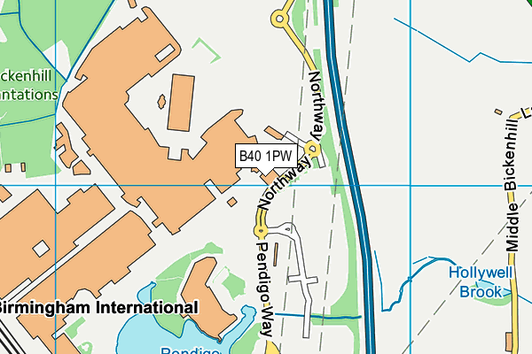 B40 1PW map - OS VectorMap District (Ordnance Survey)