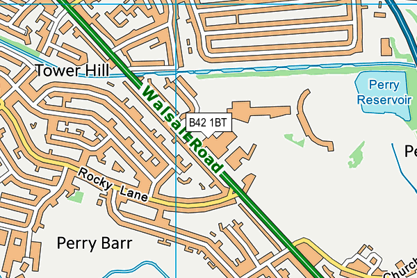 B42 1BT map - OS VectorMap District (Ordnance Survey)