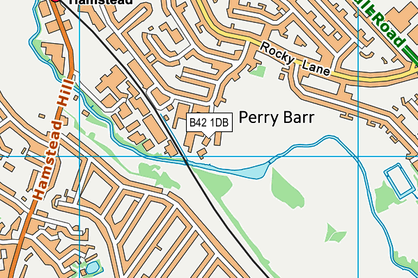 B42 1DB map - OS VectorMap District (Ordnance Survey)