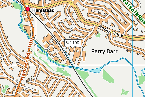 B42 1DD map - OS VectorMap District (Ordnance Survey)