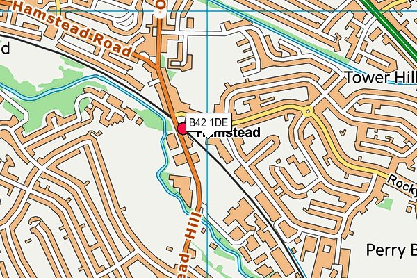 B42 1DE map - OS VectorMap District (Ordnance Survey)