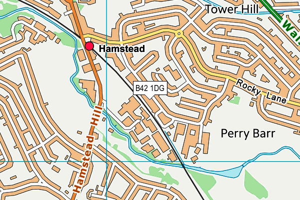 B42 1DG map - OS VectorMap District (Ordnance Survey)